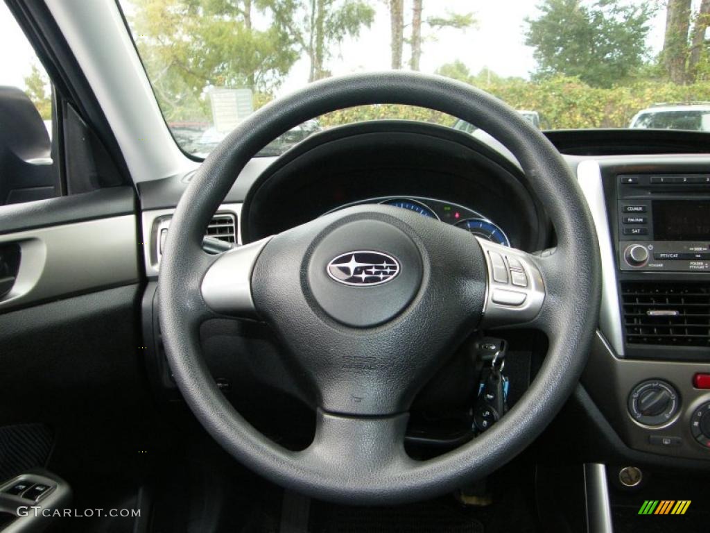 2010 Subaru Forester 2.5 X Black Steering Wheel Photo #39145158