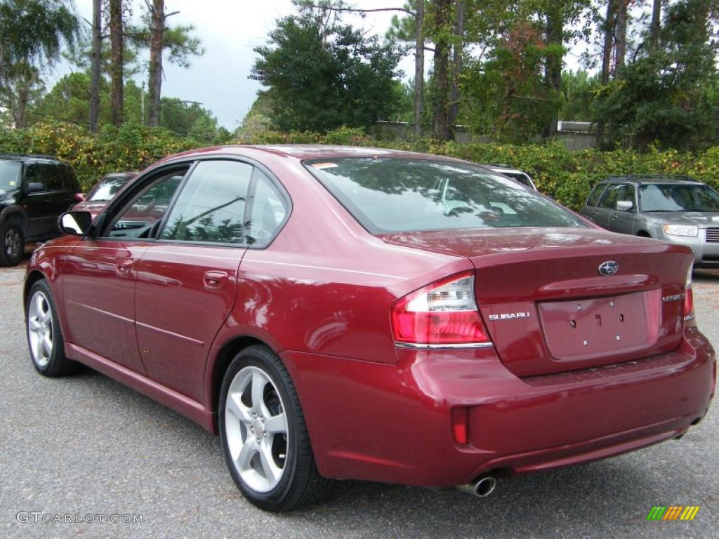 2009 Legacy 2.5i Sedan - Ruby Red Pearl / Warm Ivory photo #3