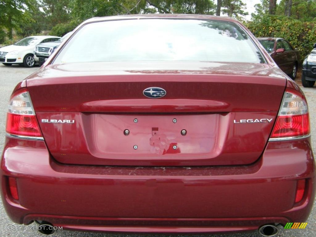 2009 Legacy 2.5i Sedan - Ruby Red Pearl / Warm Ivory photo #4