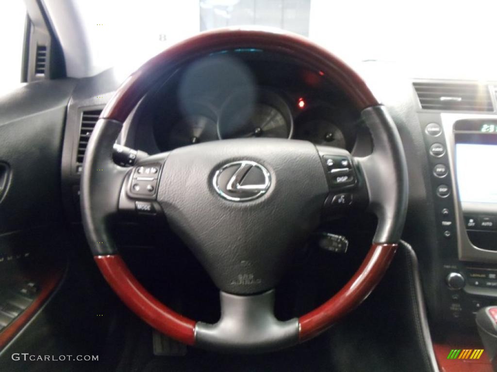 2006 Lexus GS 430 Black Steering Wheel Photo #39146282