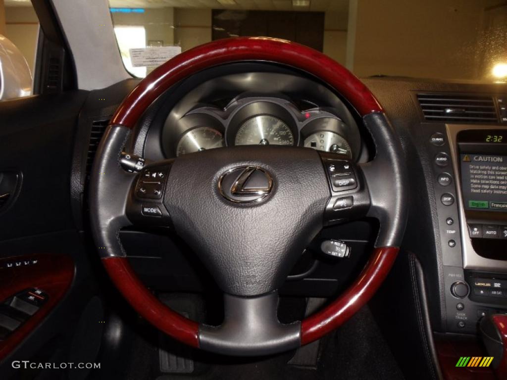 2006 Lexus GS 430 Black Steering Wheel Photo #39146290