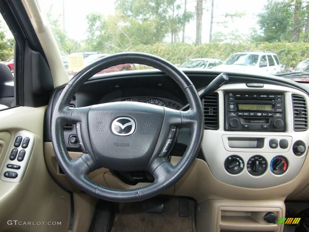 2003 Mazda Tribute ES-V6 Medium Pebble Beige Dashboard Photo #39147322