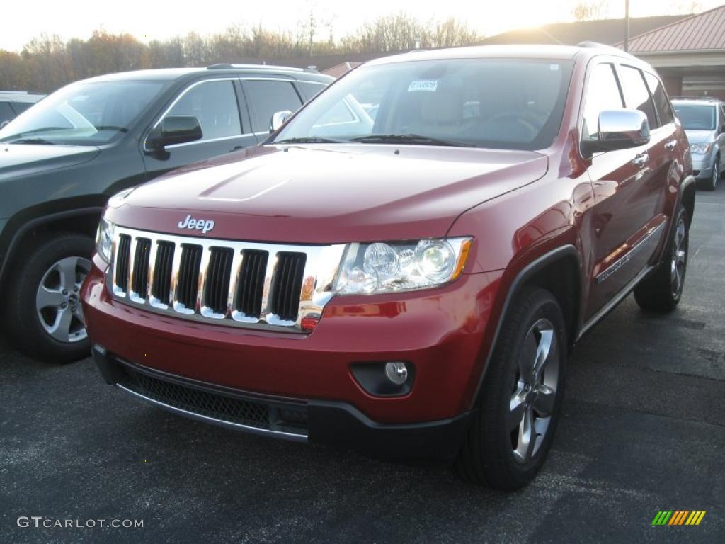 2011 Grand Cherokee Limited 4x4 - Inferno Red Crystal Pearl / Black/Light Frost Beige photo #1