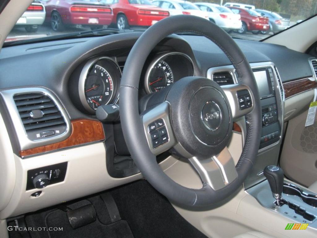 2011 Jeep Grand Cherokee Limited 4x4 Black/Light Frost Beige Dashboard Photo #39153781