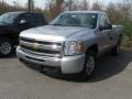 2011 Sheer Silver Metallic Chevrolet Silverado 1500 LS Regular Cab 4x4  photo #1