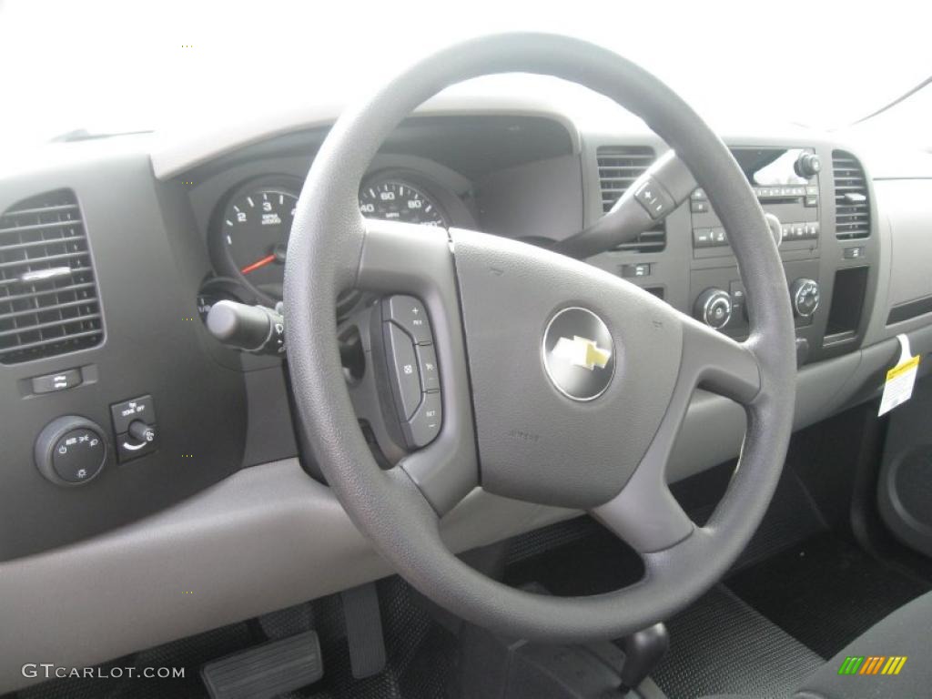 2011 Silverado 1500 LS Regular Cab 4x4 - Sheer Silver Metallic / Dark Titanium photo #9