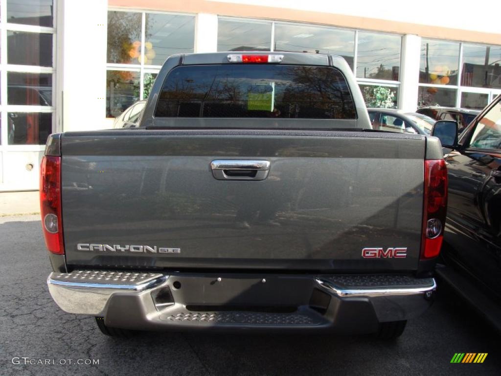 2010 Canyon SLE Crew Cab 4x4 - Gray Green Metallic / Ebony photo #6