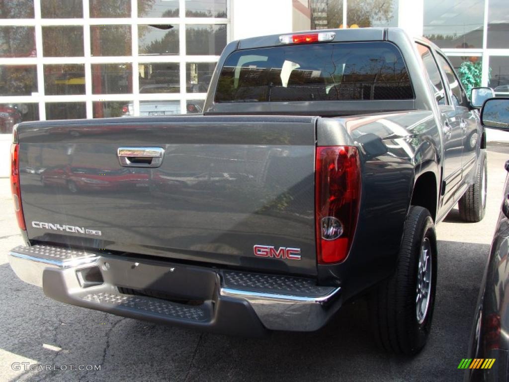 2010 Canyon SLE Crew Cab 4x4 - Gray Green Metallic / Ebony photo #7