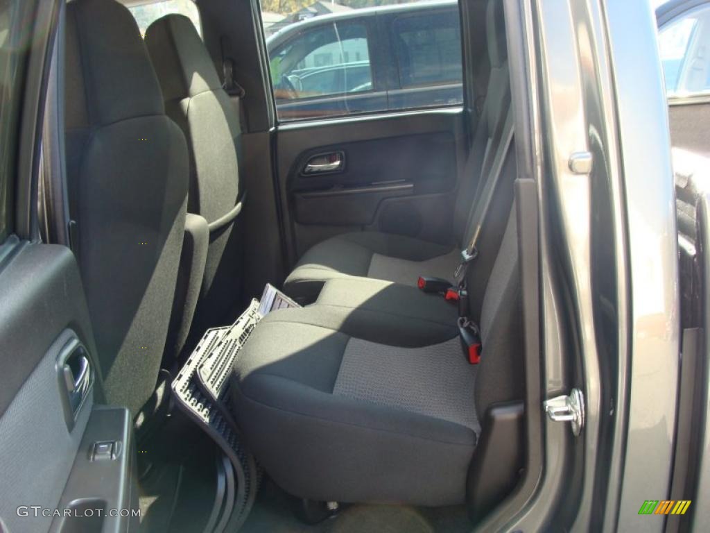 2010 Canyon SLE Crew Cab 4x4 - Gray Green Metallic / Ebony photo #14