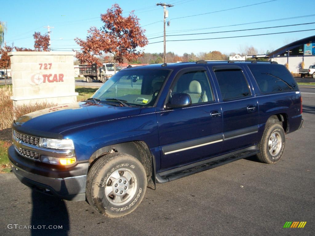 2003 Suburban 1500 LT 4x4 - Indigo Blue Metallic / Tan/Neutral photo #1