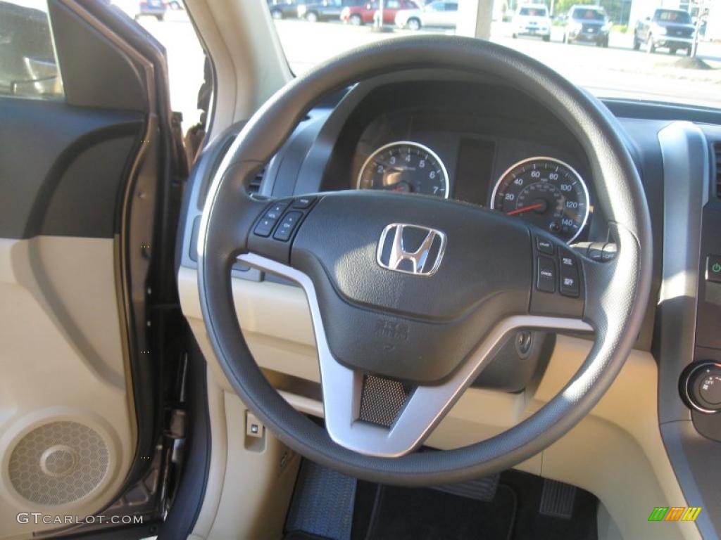 2010 Honda CR-V EX AWD Ivory Steering Wheel Photo #39155985