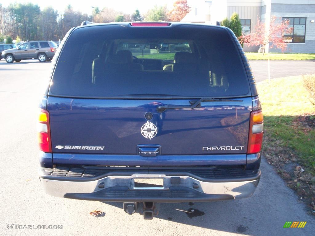 2003 Suburban 1500 LT 4x4 - Indigo Blue Metallic / Tan/Neutral photo #5