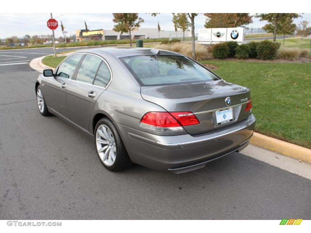 2008 7 Series 750i Sedan - Sterling Grey Metallic / Platinum photo #4