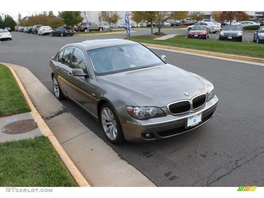 2008 7 Series 750i Sedan - Sterling Grey Metallic / Platinum photo #8