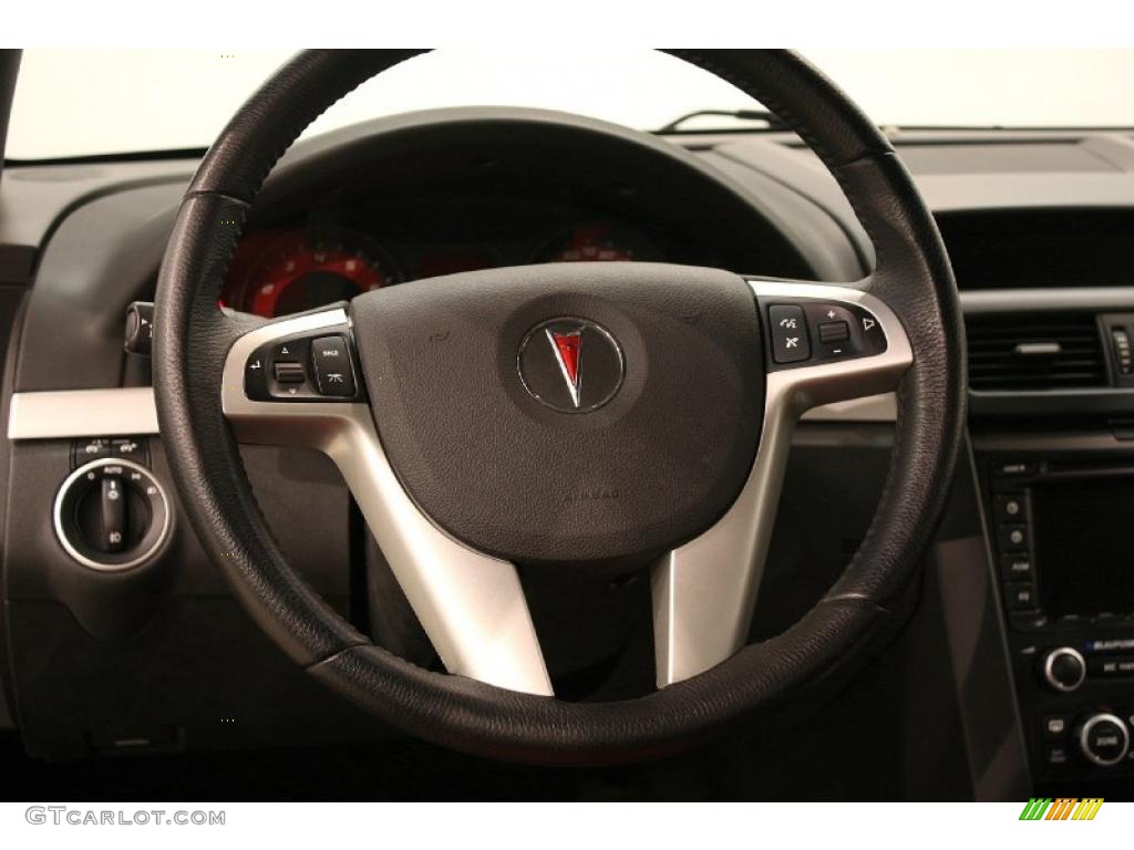 2008 Pontiac G8 GT Onyx/Red Steering Wheel Photo #39160438