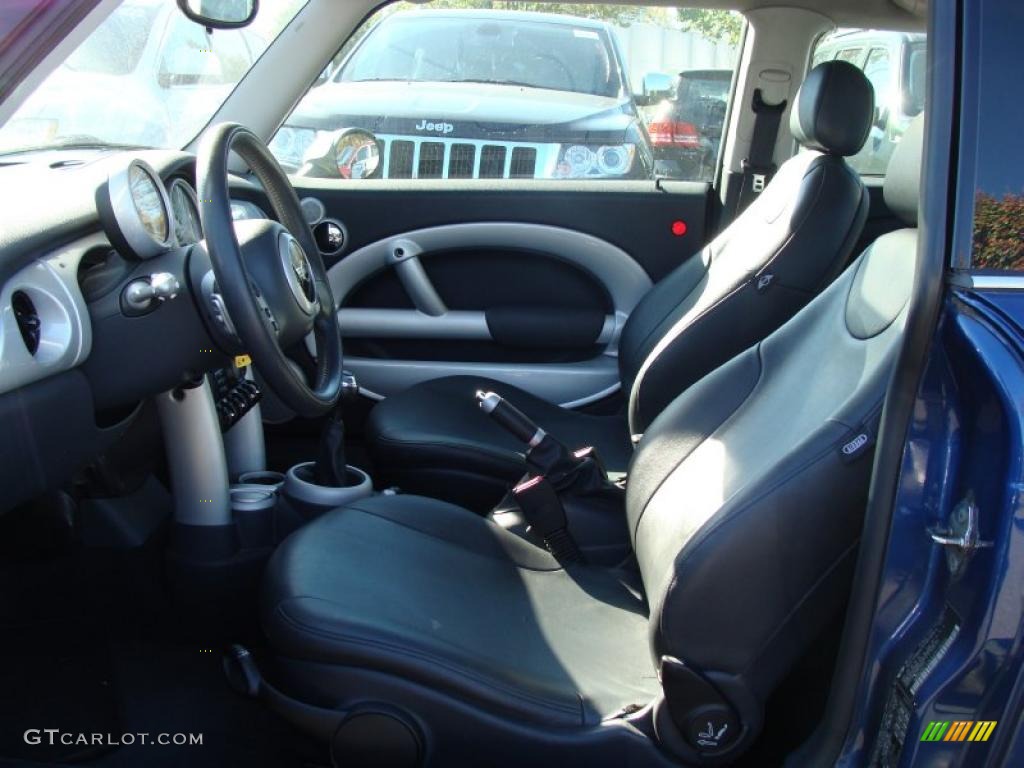 Panther Black Interior 2002 Mini Cooper Hardtop Photo #39161290