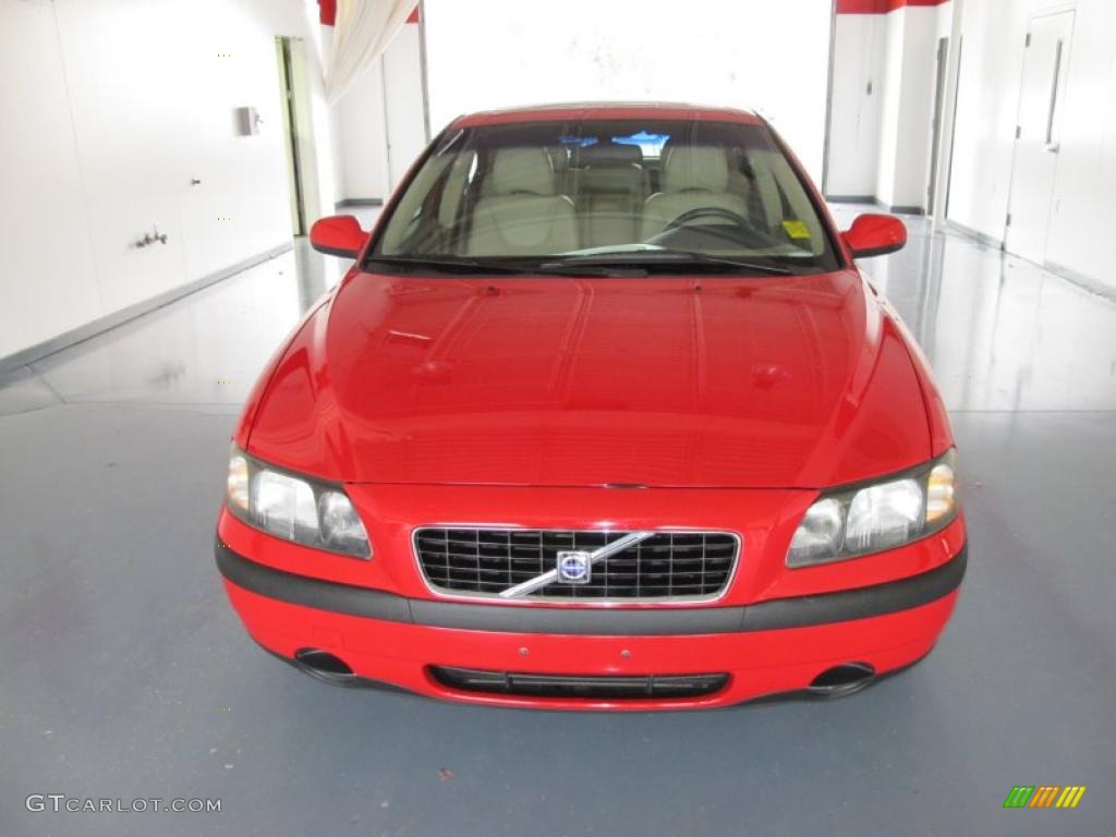 2001 S60 2.4T - Classic Red / Taupe/Light Taupe photo #6