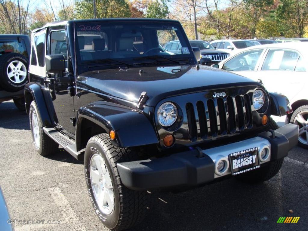 Black 2008 Jeep Wrangler Sahara 4x4 Exterior Photo #39162088