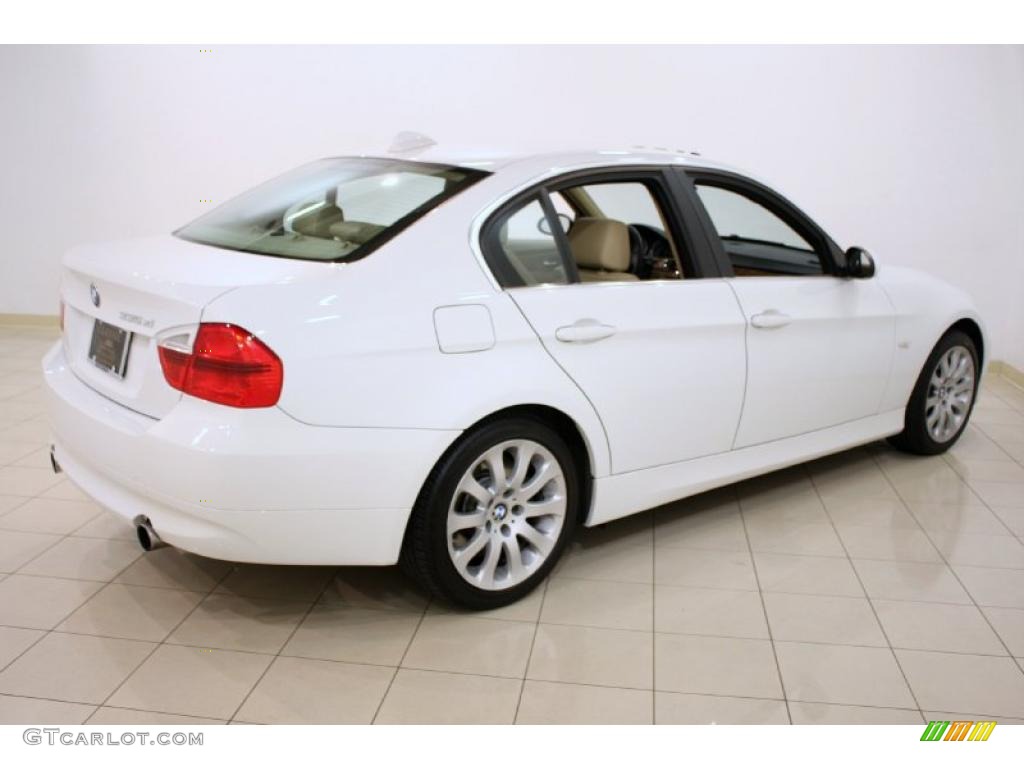 2007 3 Series 335xi Sedan - Alpine White / Beige photo #7