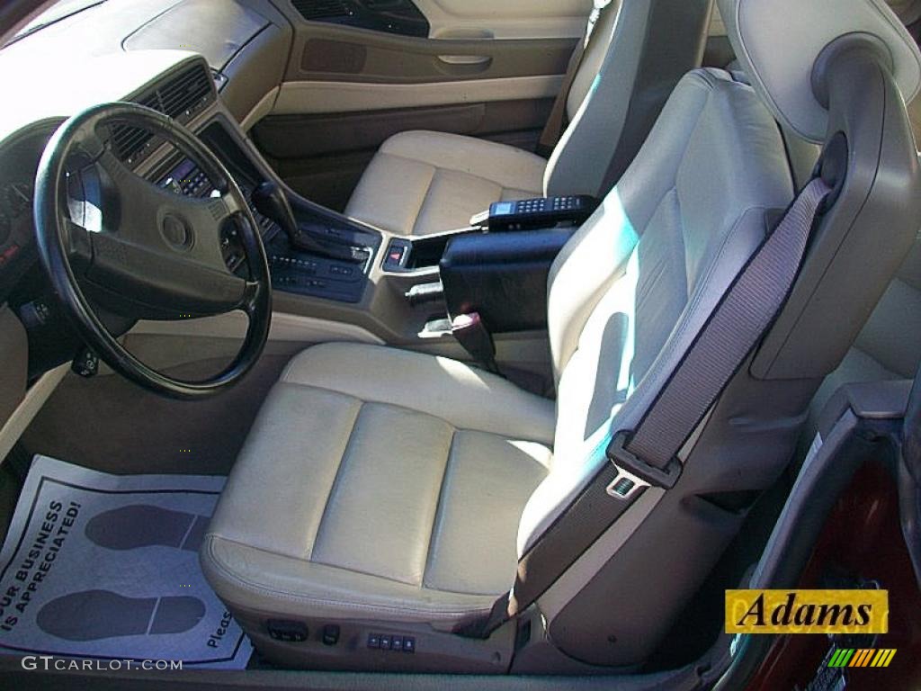 Ivory Interior 1992 BMW 8 Series 850i Photo #39163294