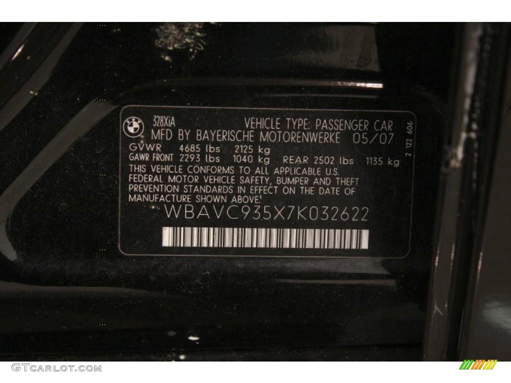 2007 3 Series 328xi Sedan - Black Sapphire Metallic / Beige photo #26