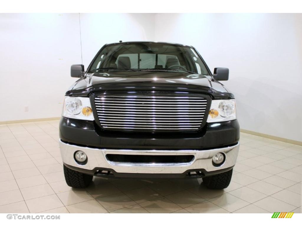 2006 F150 XLT SuperCab 4x4 - Black / Medium/Dark Flint photo #2