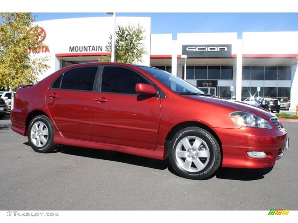 2005 Corolla S - Impulse Red / Black photo #1