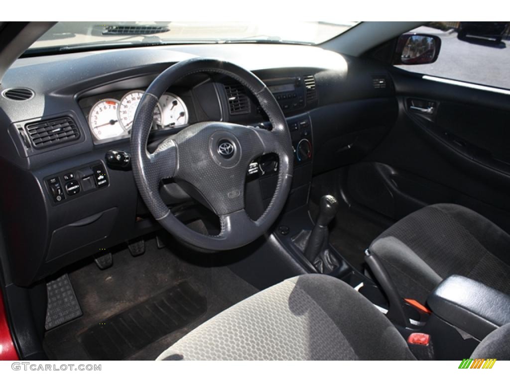 Black Interior 2005 Toyota Corolla S Photo #39164590
