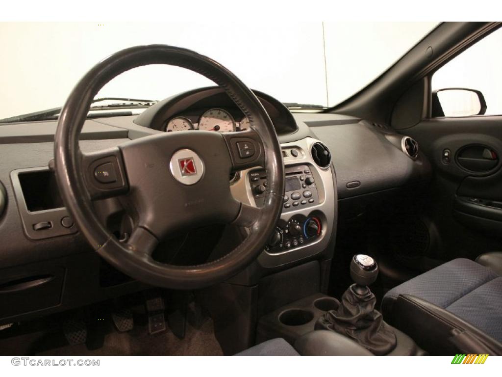 Black Interior 2005 Saturn ION Red Line Quad Coupe Photo #39164814