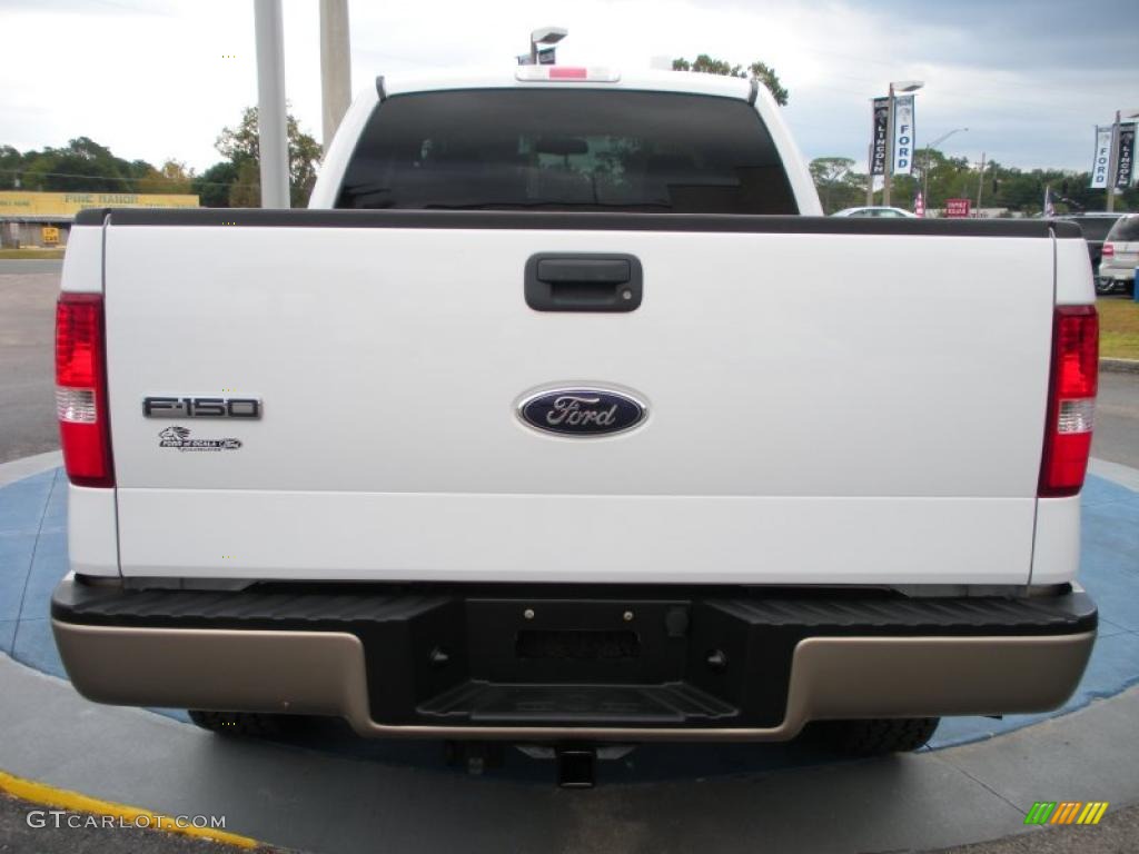 2006 F150 Lariat SuperCab 4x4 - Oxford White / Tan photo #4