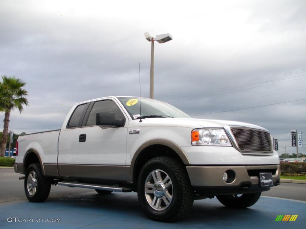 2006 F150 Lariat SuperCab 4x4 - Oxford White / Tan photo #7