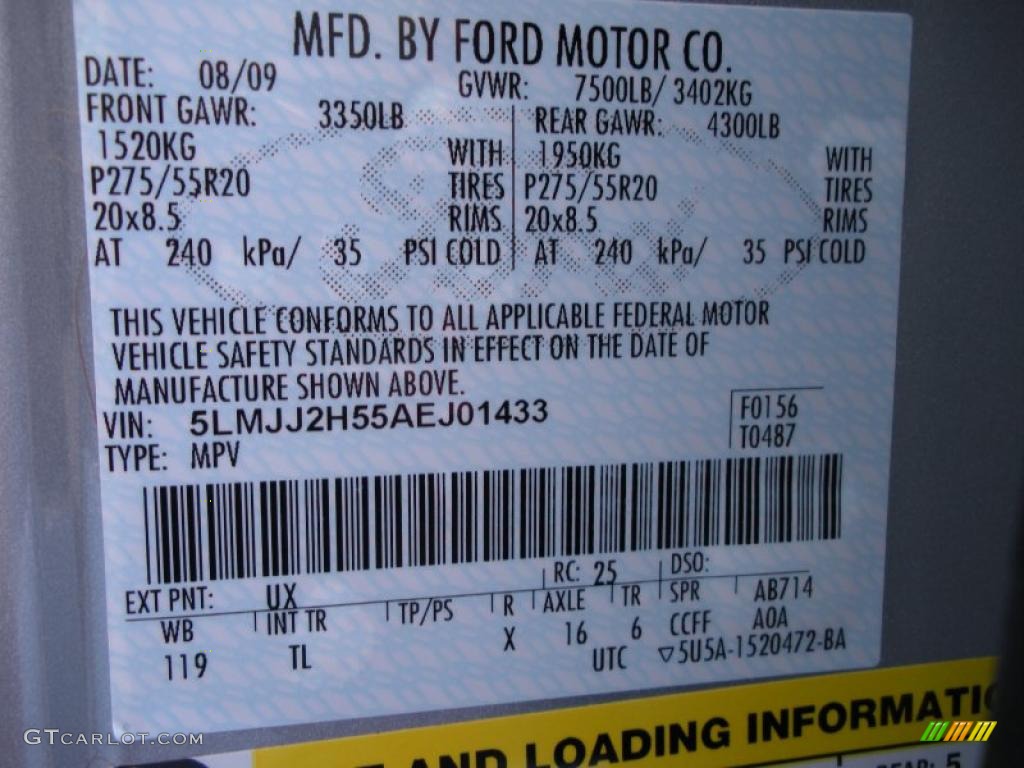 2010 Lincoln Navigator Limited Edition Color Code Photos