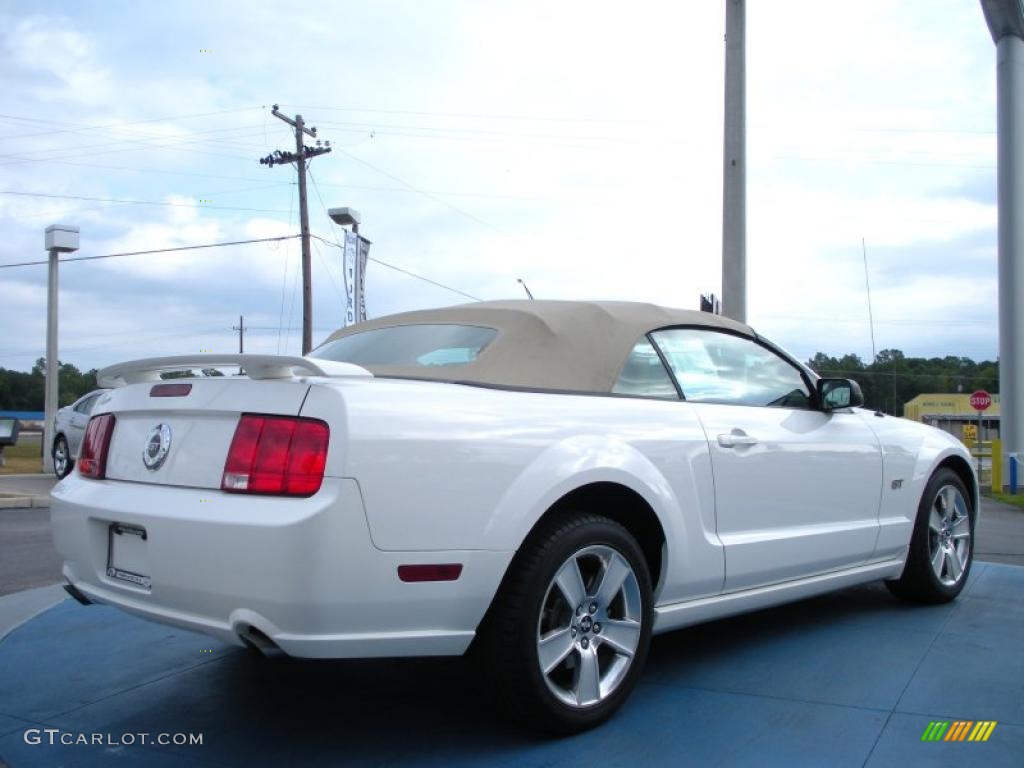 2007 Mustang GT Premium Convertible - Performance White / Medium Parchment photo #5