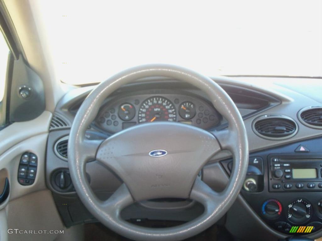 2001 Ford Focus SE Wagon Medium Pebble Steering Wheel Photo #39169238