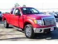 2010 Red Candy Metallic Ford F150 XLT SuperCab 4x4  photo #2