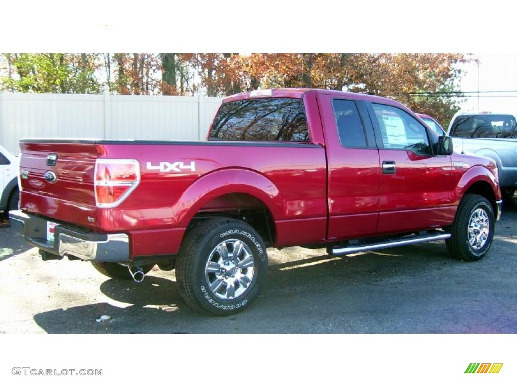 2010 F150 XLT SuperCab 4x4 - Red Candy Metallic / Medium Stone photo #5