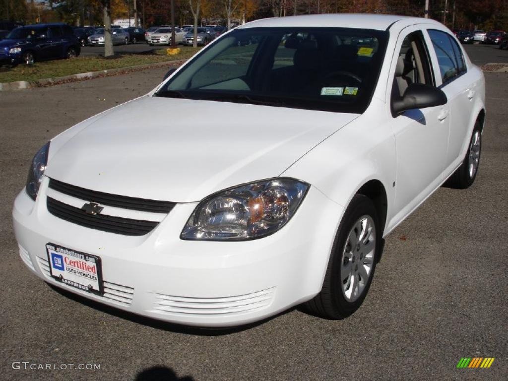 2010 Cobalt LS Sedan - Summit White / Gray photo #1