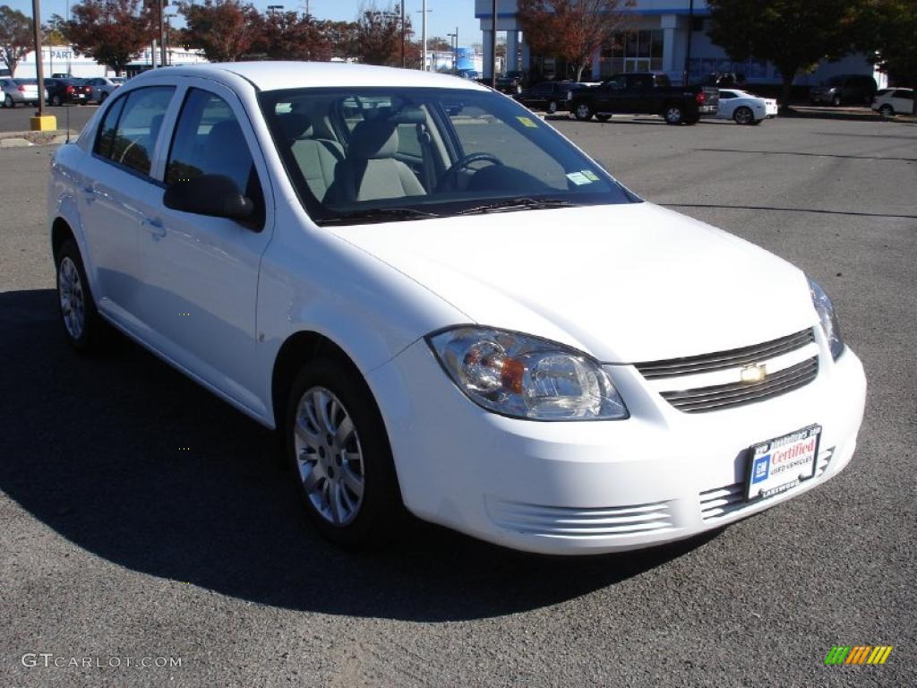 2010 Cobalt LS Sedan - Summit White / Gray photo #3