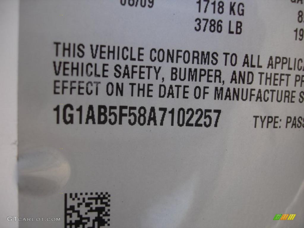 2010 Cobalt LS Sedan - Summit White / Gray photo #15