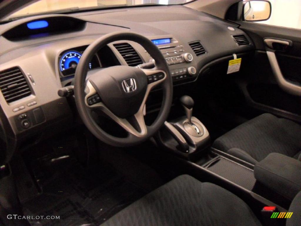 Black Interior 2011 Honda Civic EX Coupe Photo #39173730