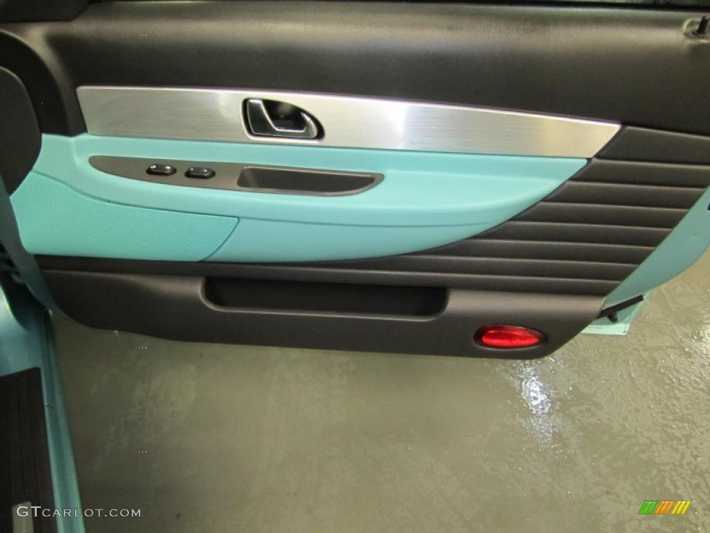 2002 Ford Thunderbird Premium Roadster Thunderbird Blue Door Panel Photo #39173874