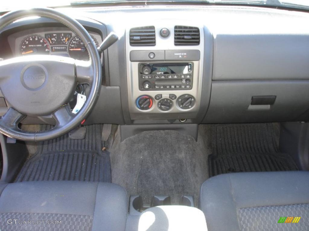 2006 GMC Canyon Work Truck Extended Cab Dark Pewter Dashboard Photo #39174714
