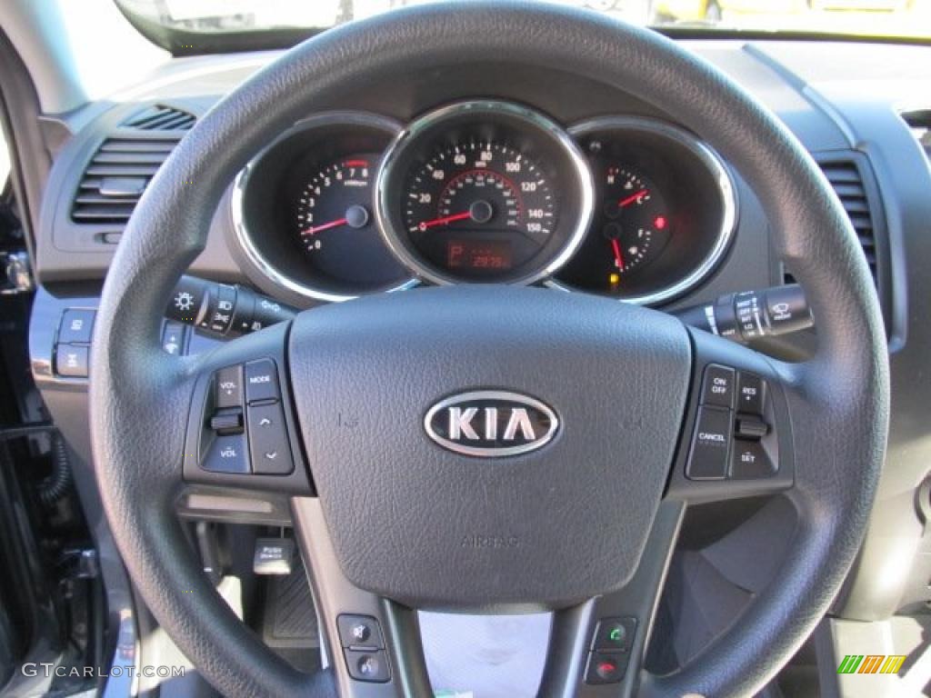 2011 Kia Sorento LX V6 AWD Black Steering Wheel Photo #39177239