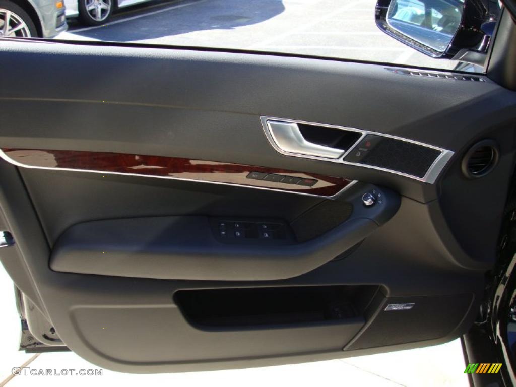 2011 Audi A6 3.0T quattro Sedan Black Door Panel Photo #39177527
