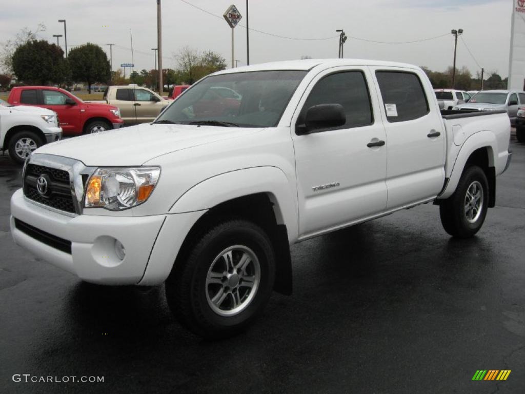 Super White 2011 Toyota Tacoma V6 SR5 PreRunner Double Cab Exterior Photo #39181695