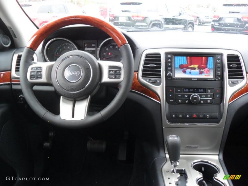 2011 Jeep Grand Cherokee Overland 4x4 Black Dashboard Photo #39181863