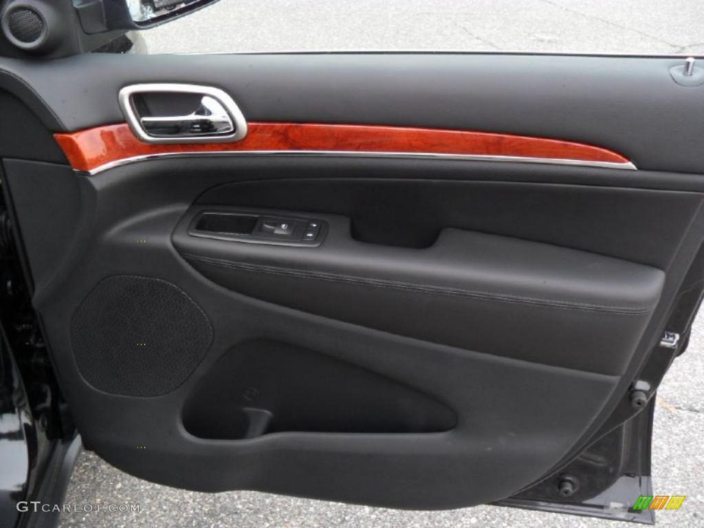 2011 Jeep Grand Cherokee Overland 4x4 Black Door Panel Photo #39181979