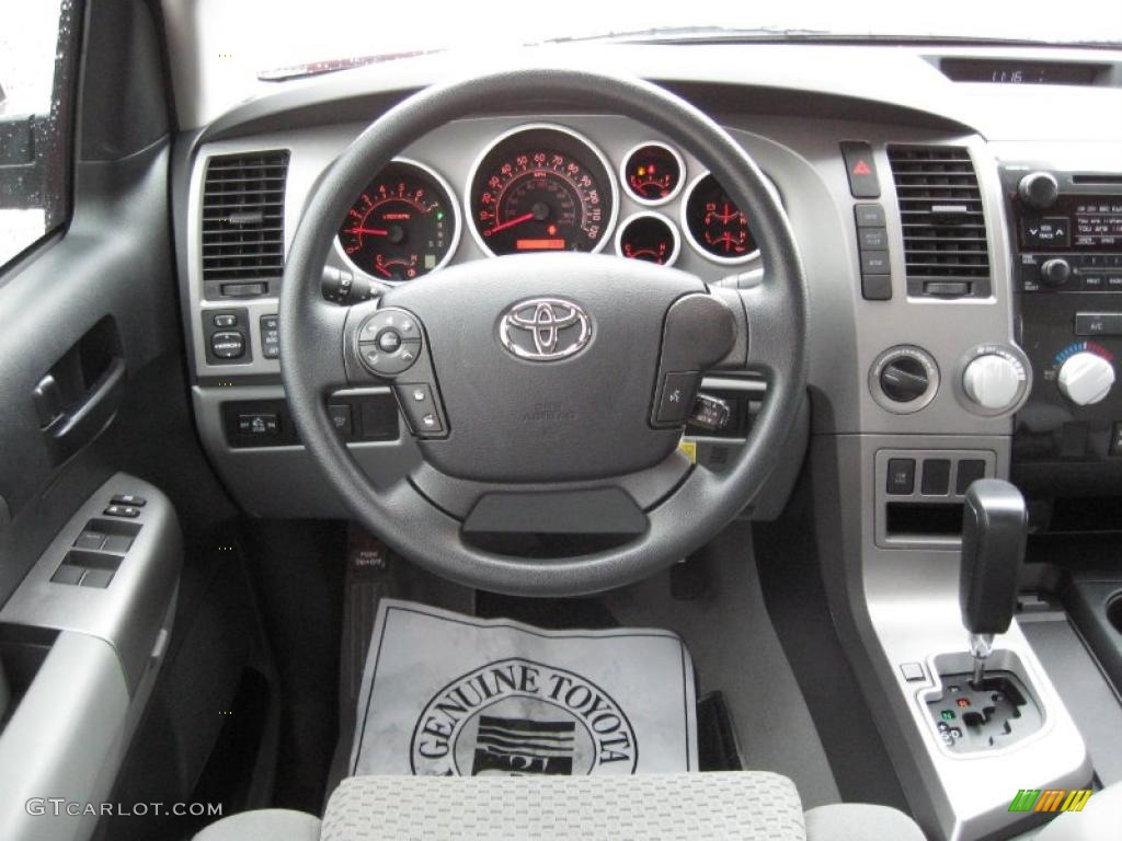 2011 Toyota Tundra TRD CrewMax 4x4 Graphite Gray Steering Wheel Photo #39181991