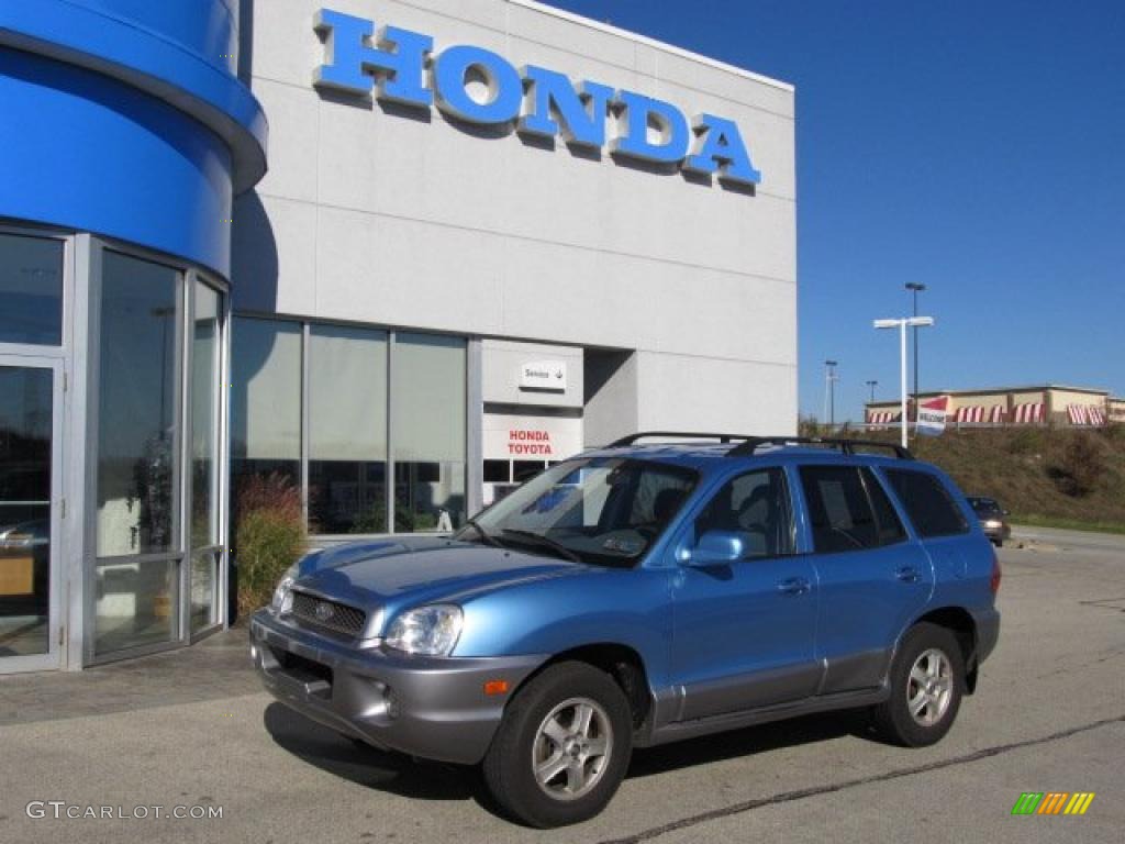 2004 Santa Fe GLS 4WD - Arctic Blue / Gray photo #1