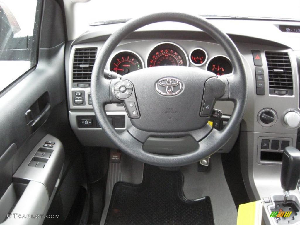 2011 Toyota Tundra TRD CrewMax 4x4 Graphite Gray Steering Wheel Photo #39182495